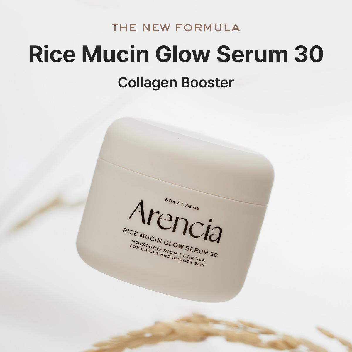 Arencia Rice Mucin Glow Serum 30 - rice ferment and hyaluronic acid for glass skin