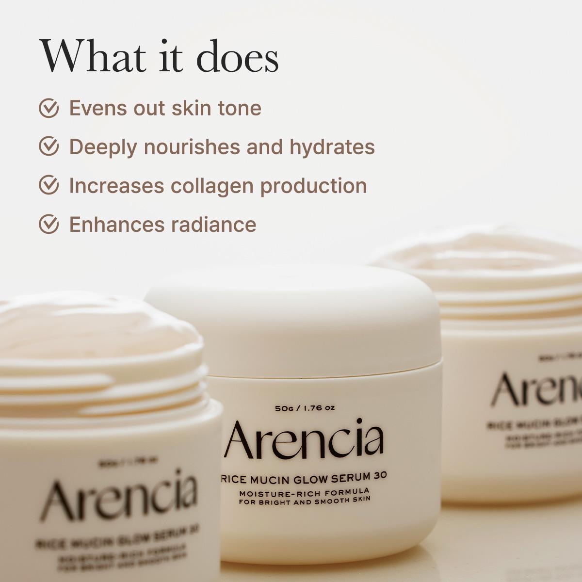 Arencia Rice Mucin Glow Serum 30 - jelly serum texture