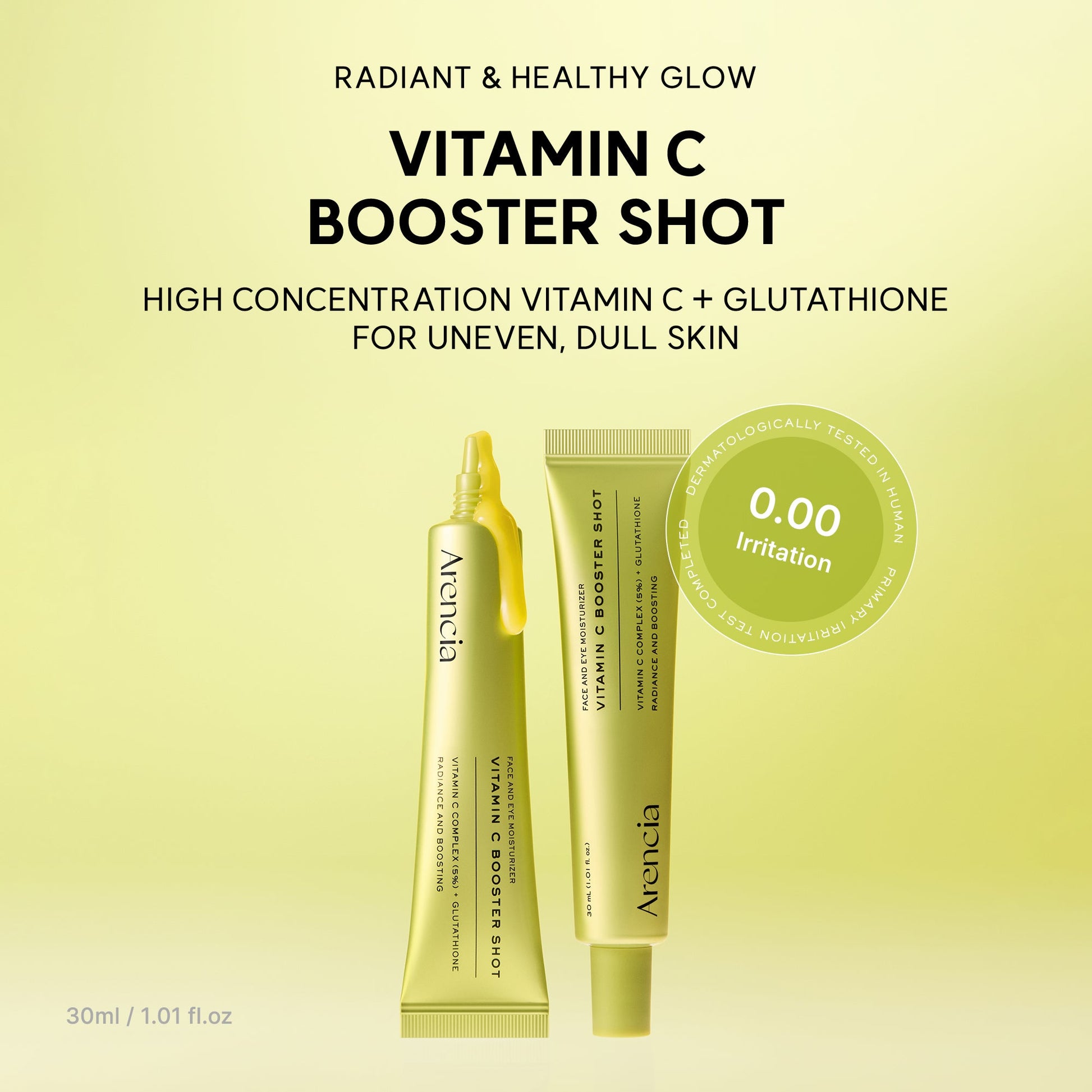 Brightens and evens the look of skin tone