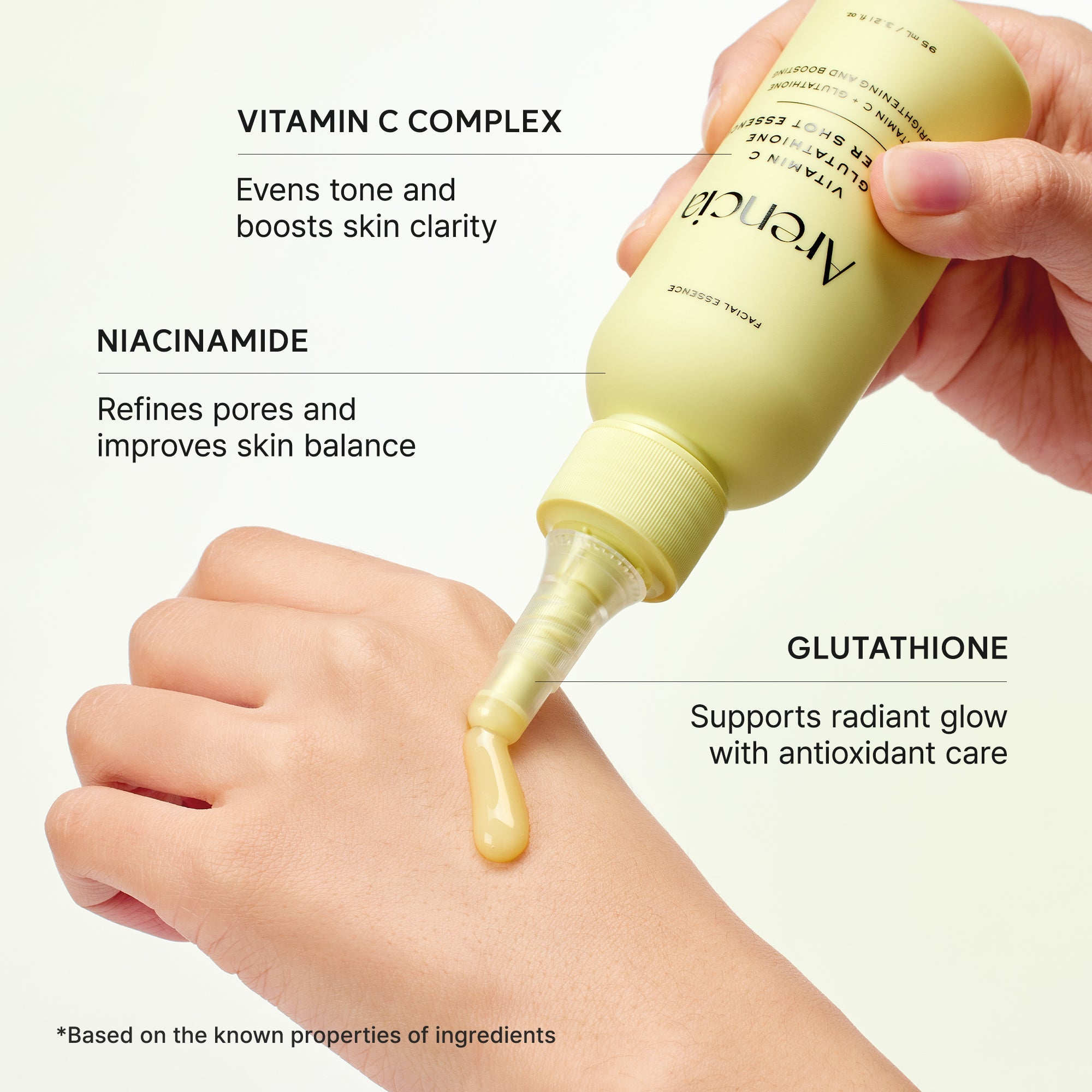 Lightweight, fast-absorbing essence texture