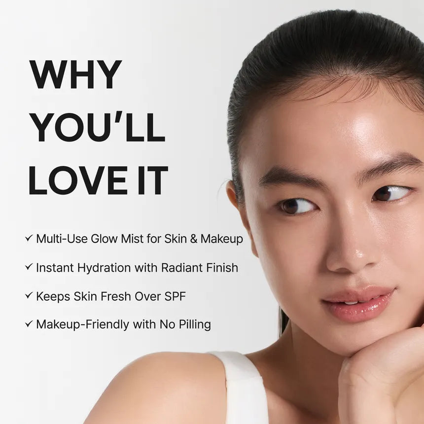 Spray over face anytime for an instant glow boost