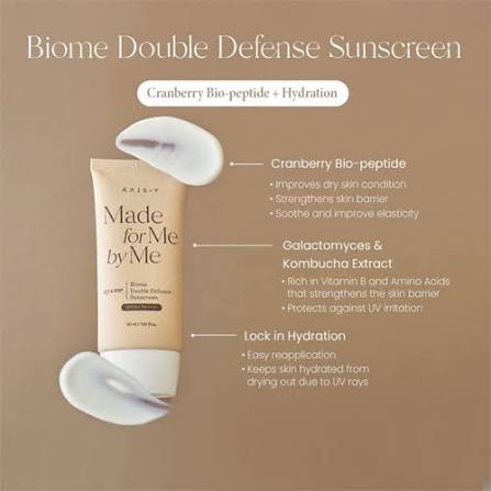 AXIS-Y Biome Double Defense Sunscreen — SPF shields skin while supporting the skin barrier