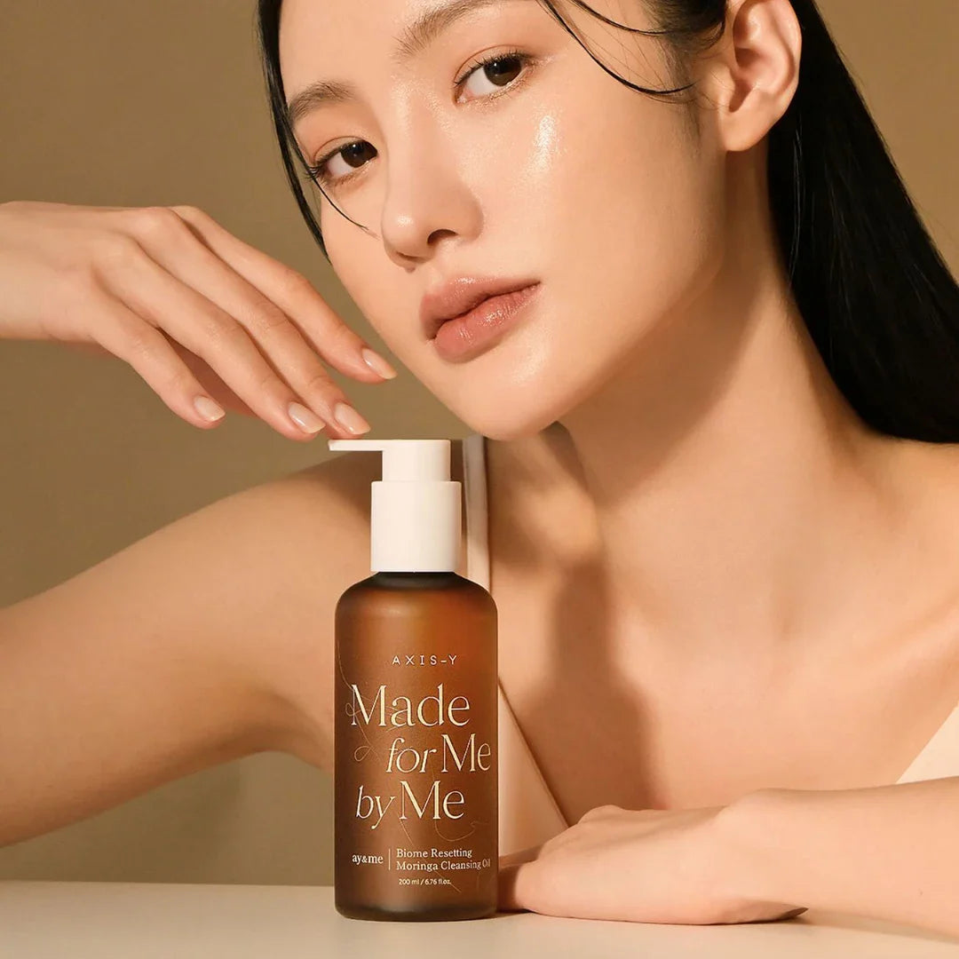 AXIS-Y Biome Resetting Moringa Cleansing Oil — melts away makeup, sunscreen and impurities
