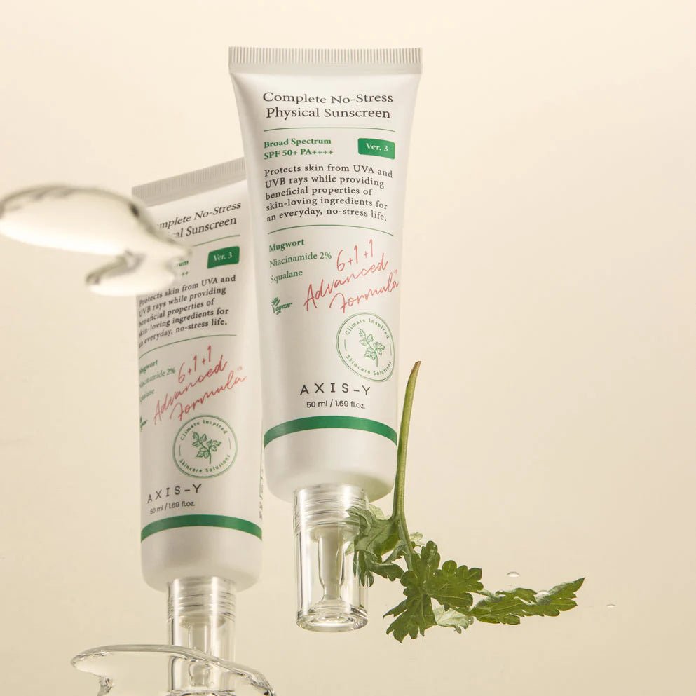 AXIS-Y Complete No Stress Physical Sunscreen — gentle mineral formula for sensitive skin