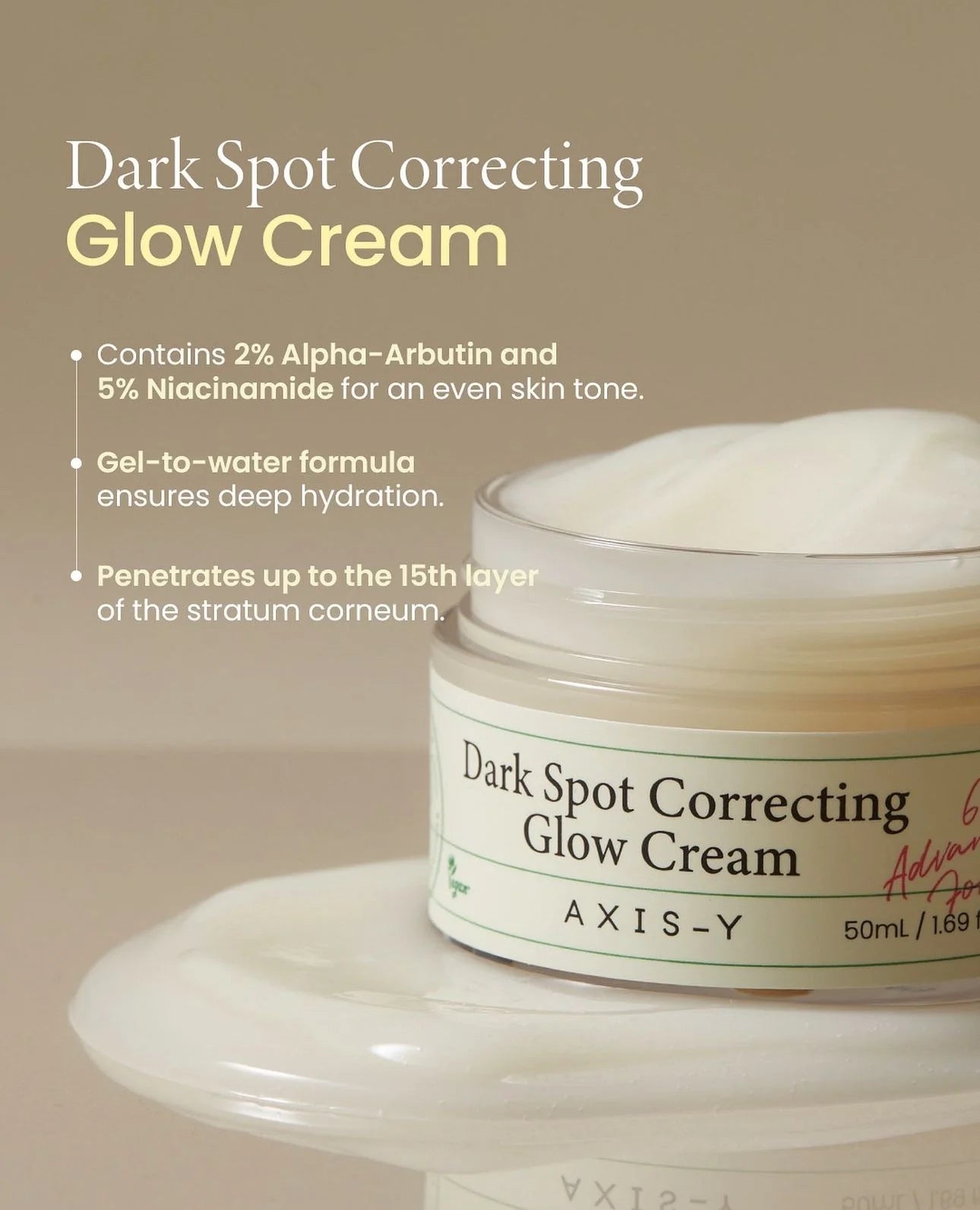 AXIS-Y Dark Spot Correcting Glow Cream — powered by niacinamide and brightening actives