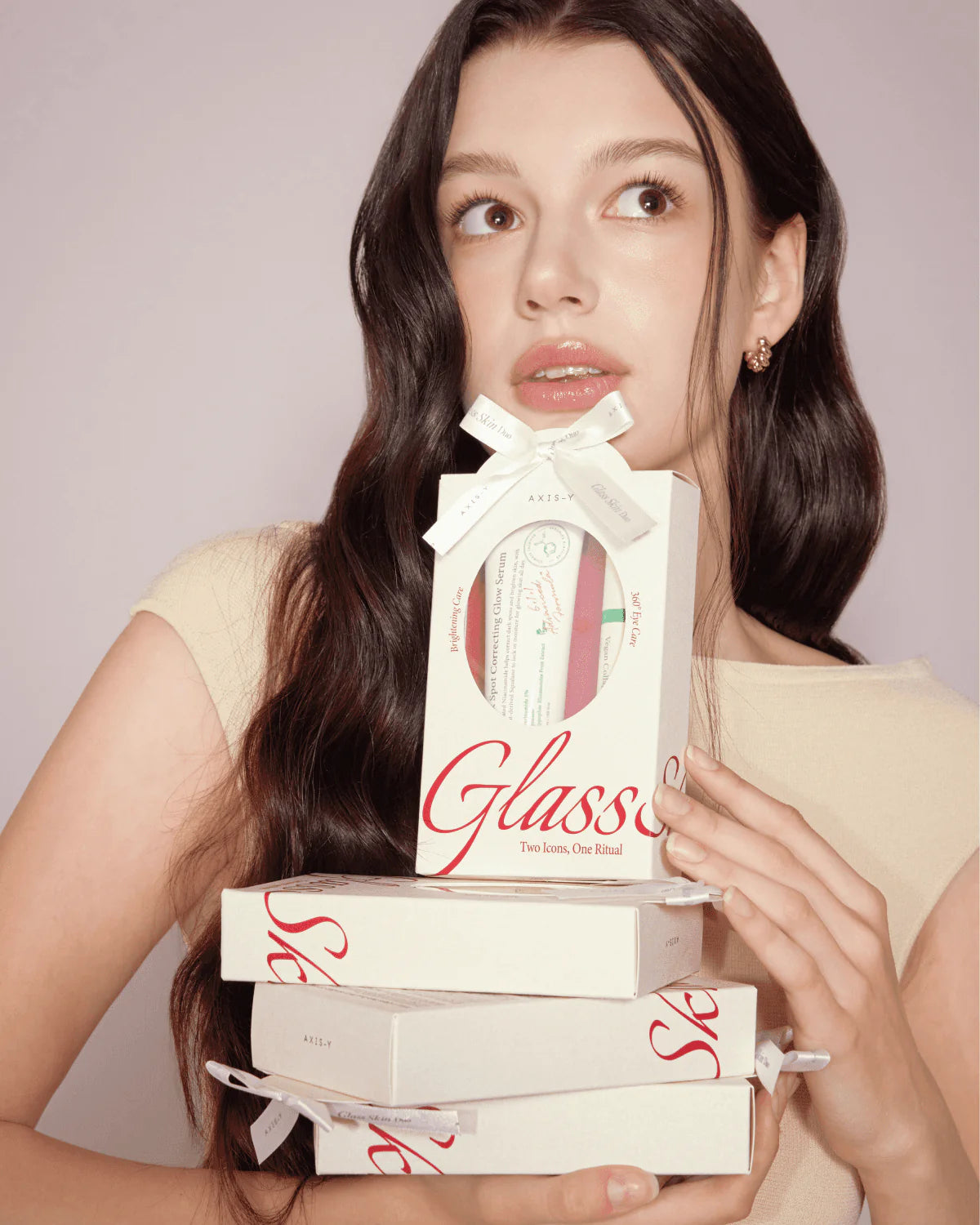 AXIS-Y Glass Skin Duo Set Serum + Eye Serum — helps fade the look of dark spots for a brighter glow