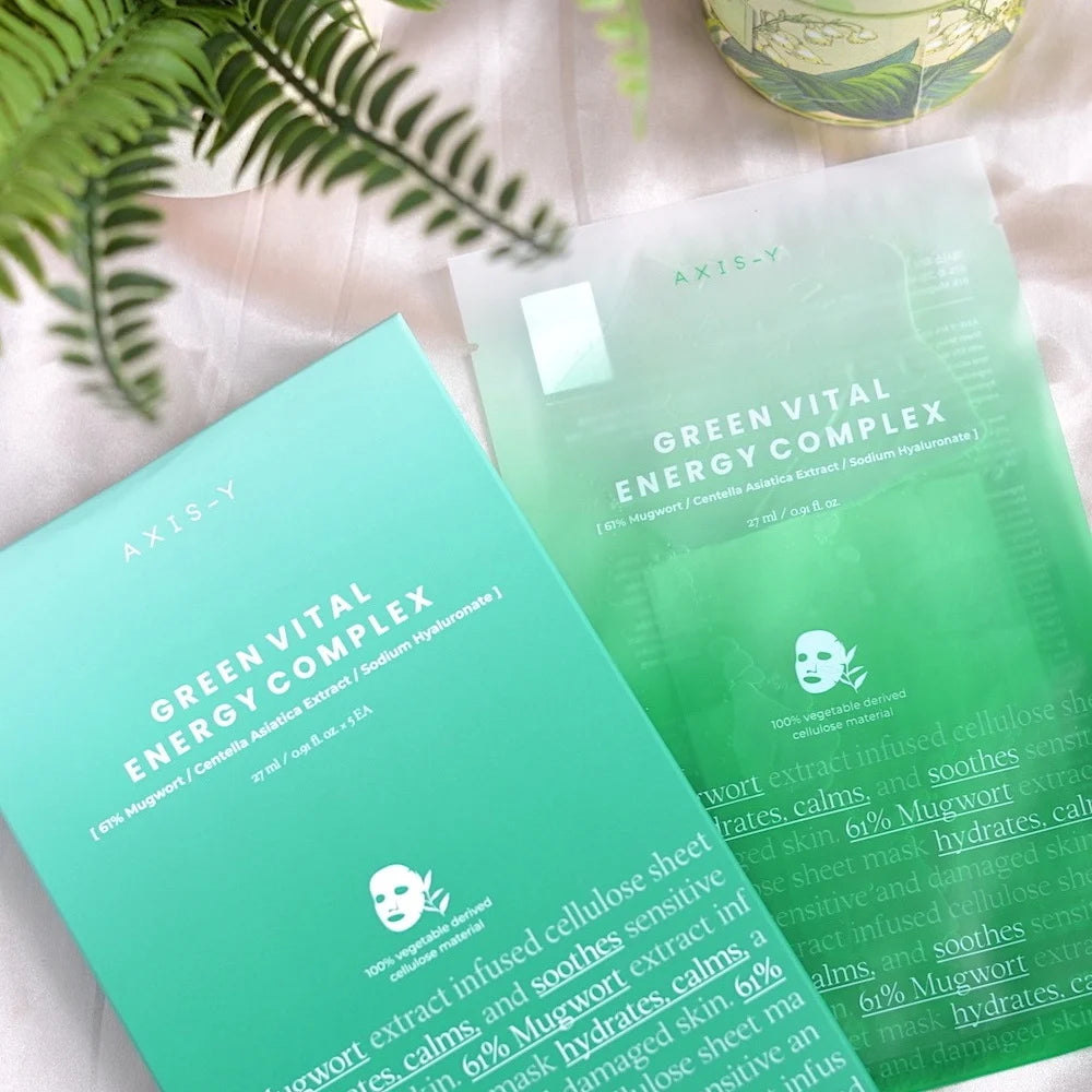 AXIS-Y Green Vital Energy Complex Mask — infuses skin with revitalizing green complex
