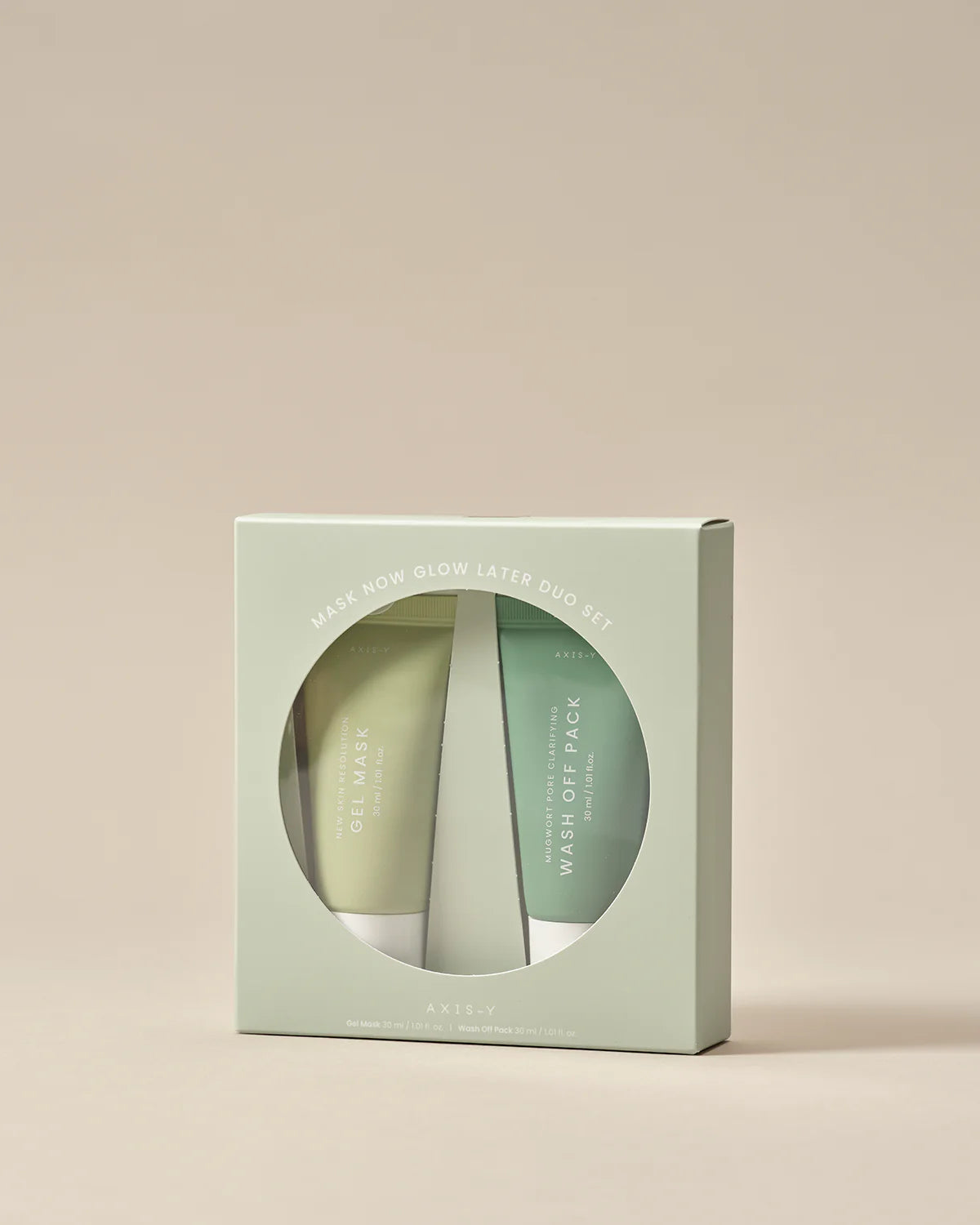 AXIS-Y Mask Now Glow Later Duo Set — reveals a refreshed, glowing complexion