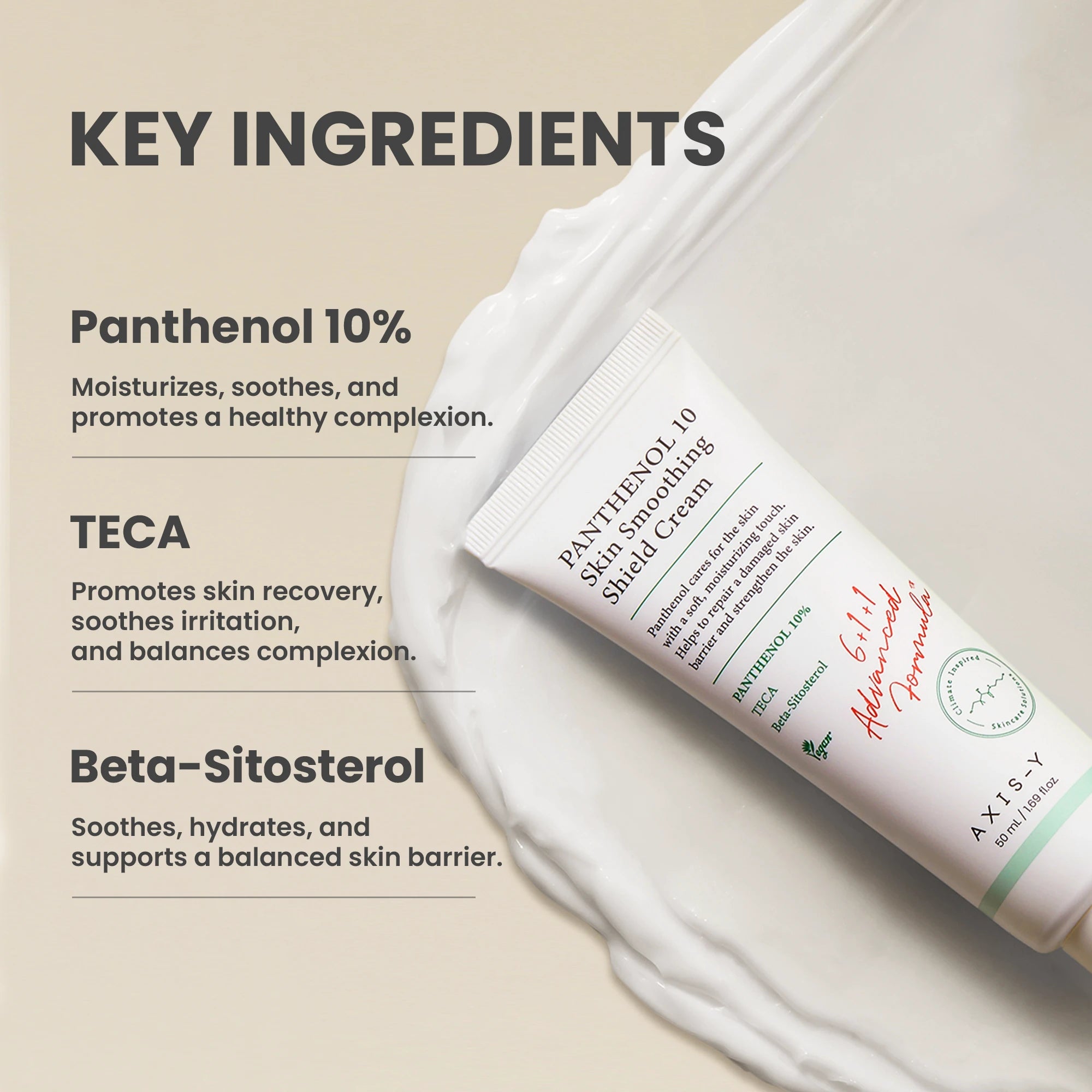 AXIS-Y Panthenol 10 Skin Smoothing Shield Cream — how to use: apply as the last step of skincare