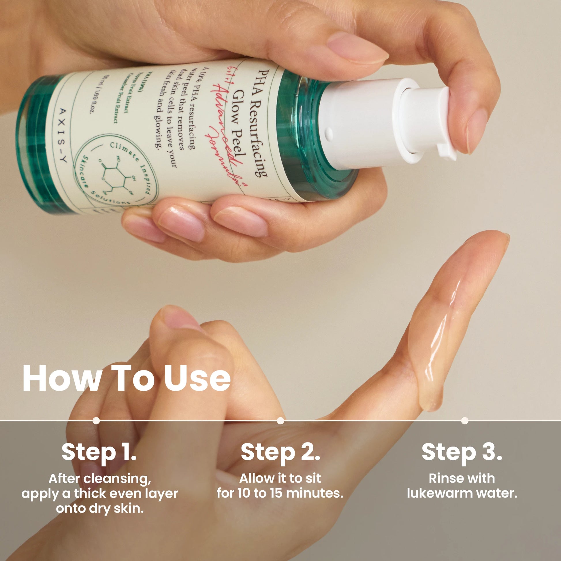 AXIS-Y PHA Resurfacing Glow Peel — reveals a brighter, more radiant glow