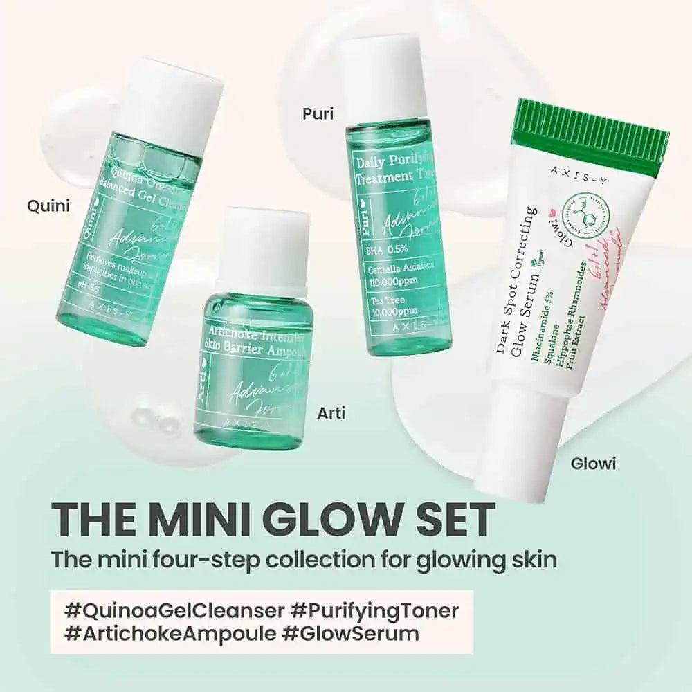 AXIS-Y The Mini Glow Set — travel-size glow skincare set