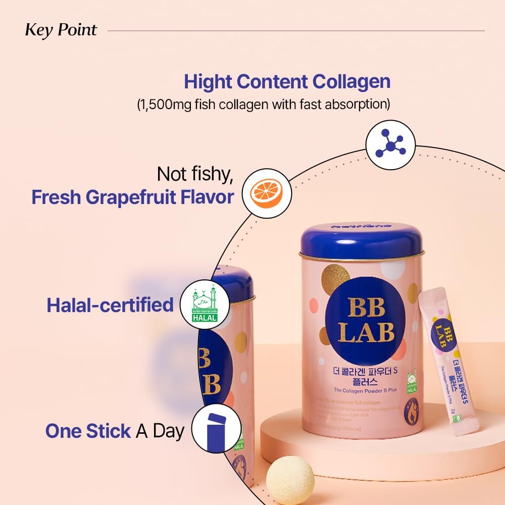 Fine collagen powder texture from a BB LAB The Collagen Powder S Plus stick
