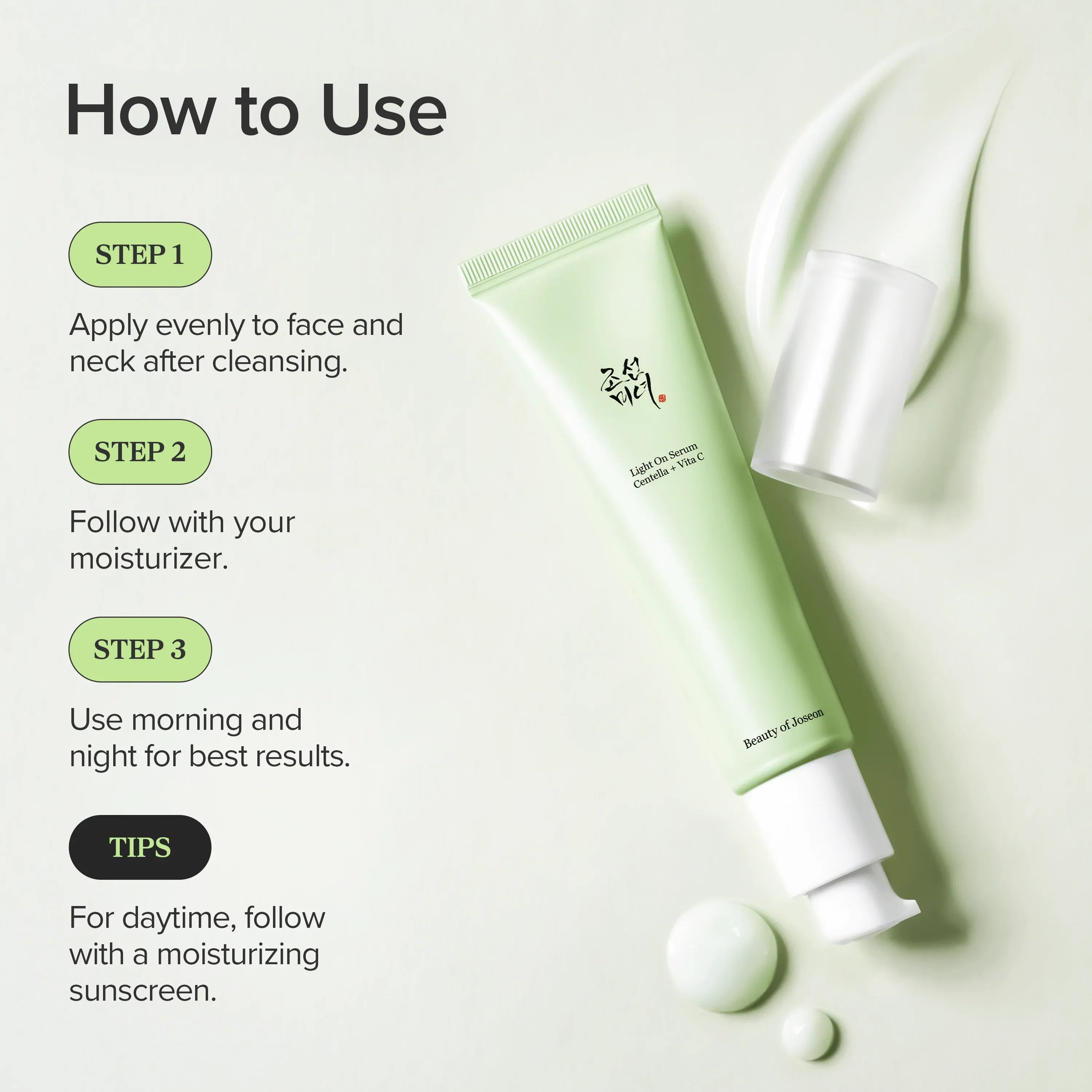 Beauty of Joseon Light On Serum Centella Vita C — radiant glowing skin