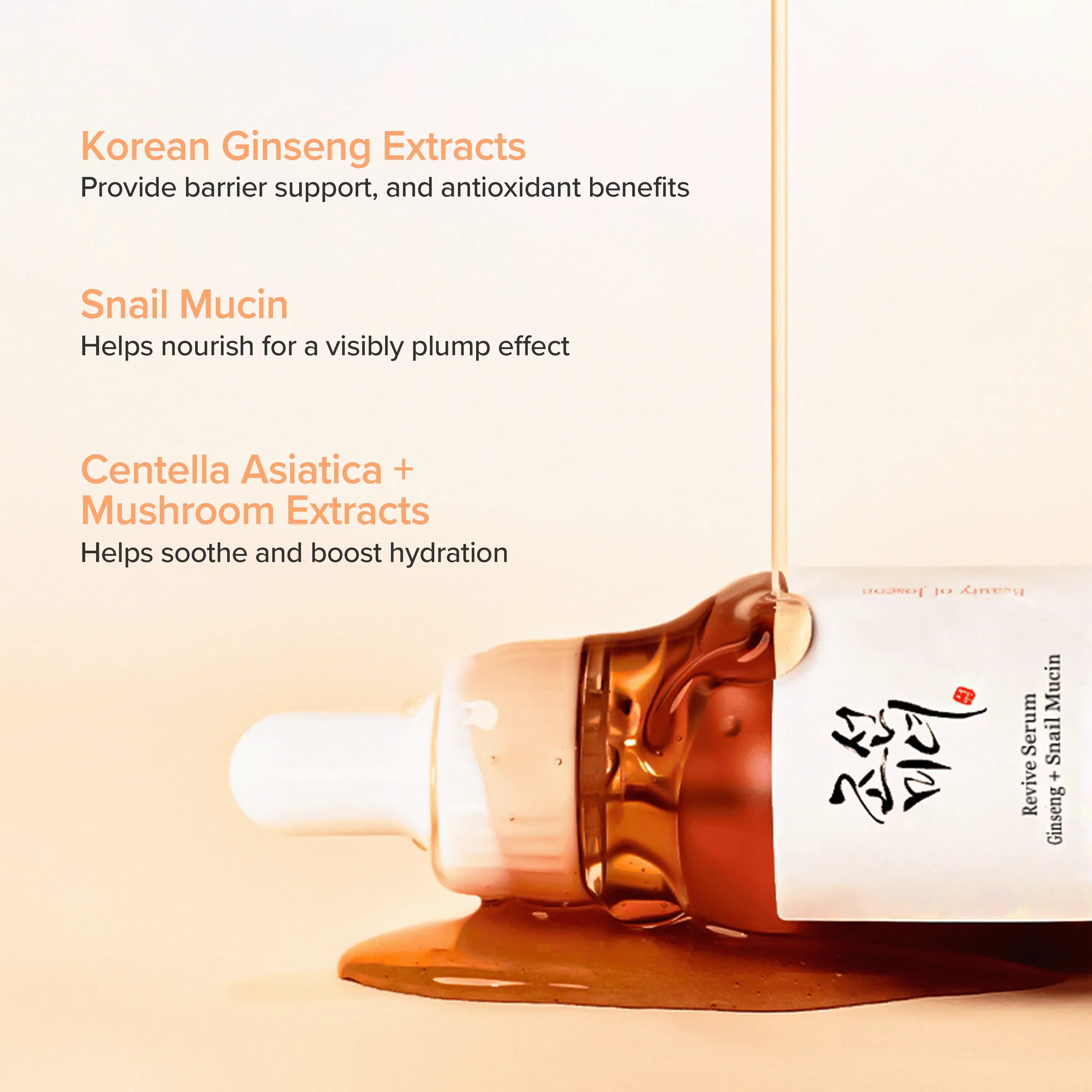 Beauty of Joseon Revive Serum Ginseng + Snail Mucin — firming anti-aging serum