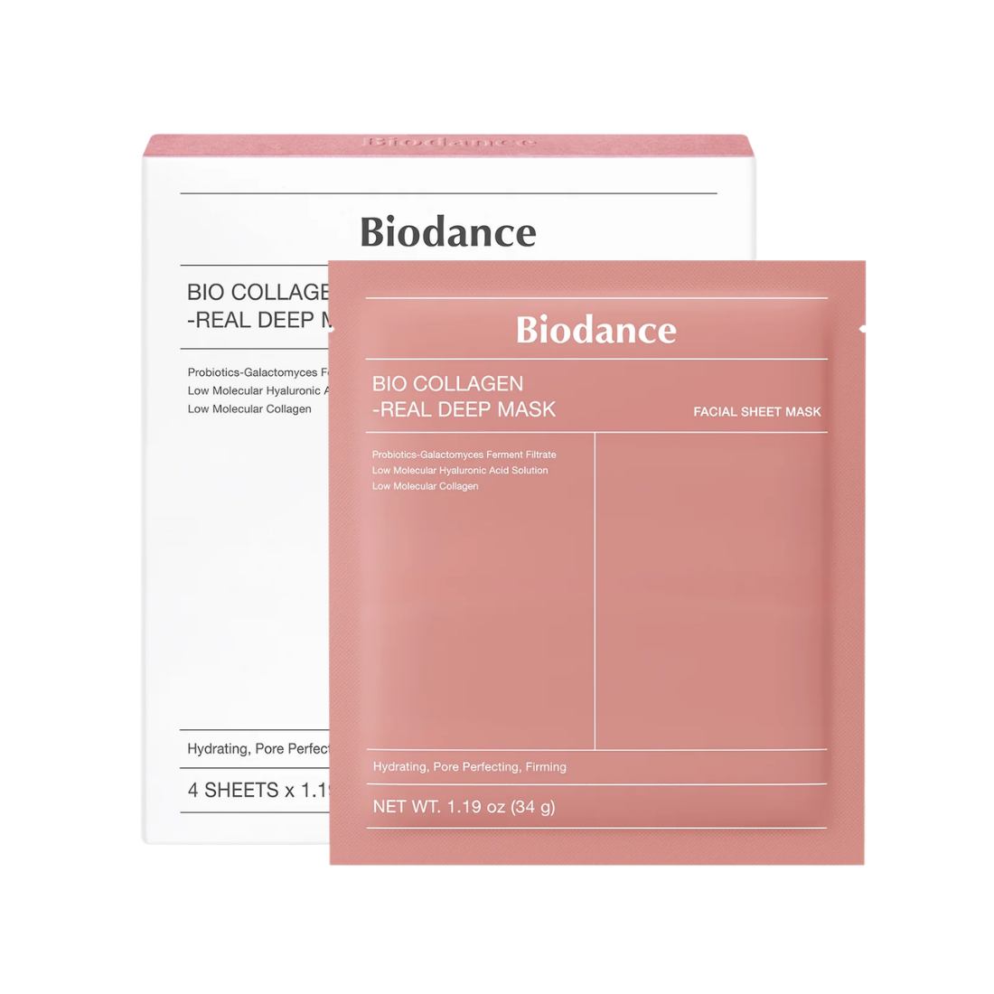 Biodance Bio-Collagen Real Deep Mask 4ea — 4-pack overnight hydrogel mask that firms and hydrates