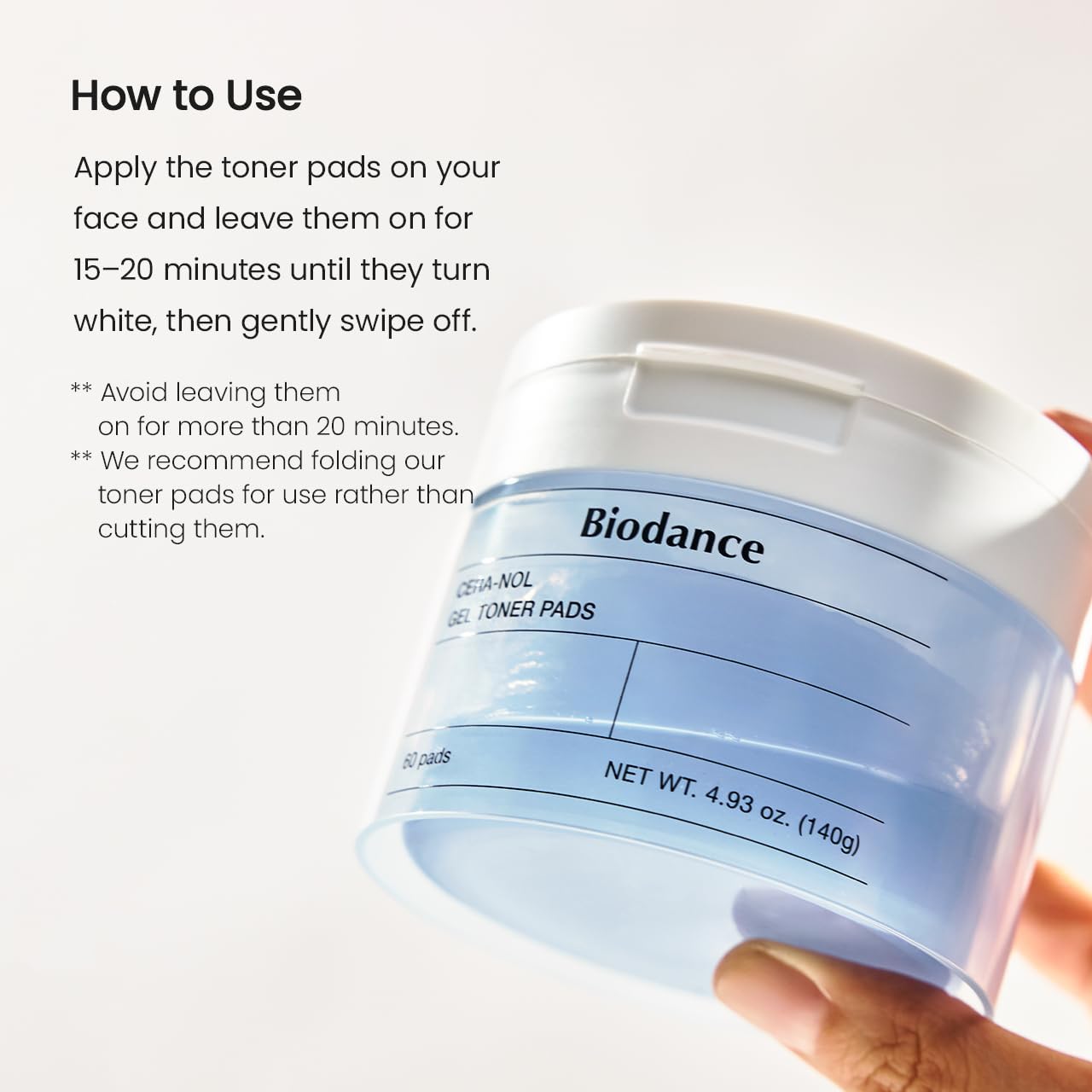 Biodance Cera-nol Gel Toner Pad soft dewy finish