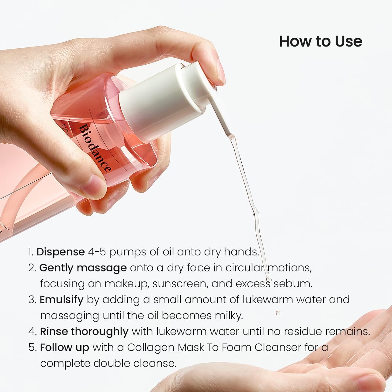 Biodance Collagen Cleansing Oil first step in a double cleanse