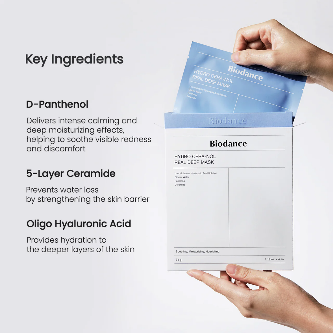 Biodance Hydro Cera-nol Real Deep Mask ceramide-rich hydrogel sheet