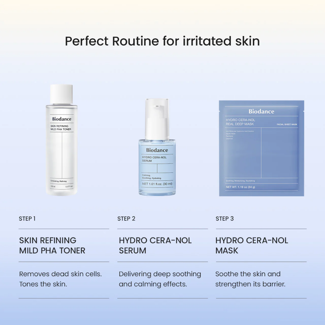 Biodance Hydro Cera-nol Real Deep Mask calms and replenishes skin