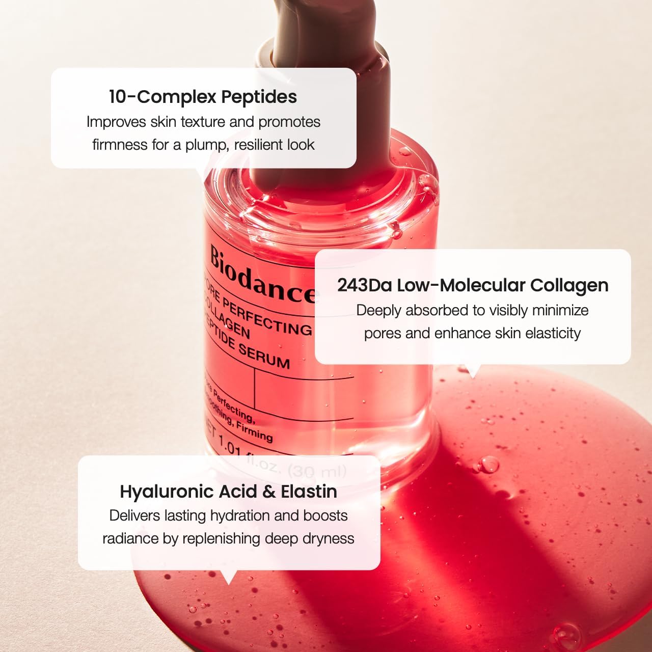Biodance Pore Perfecting Collagen Peptide Serum boosts firmness and bounce