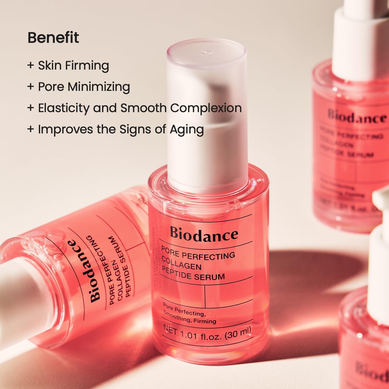 Biodance Pore Perfecting Collagen Peptide Serum refines and tightens pores