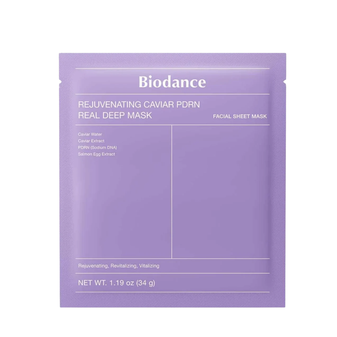 Biodance Rejuvenating Caviar PDRN Real Deep Mask 1ea — caviar PDRN hydrogel mask for firmer skin