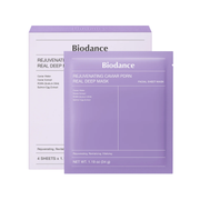 Biodance Rejuvenating Caviar PDRN Real Deep Mask 4ea — 4-pack caviar PDRN hydrogel mask for firmer skin