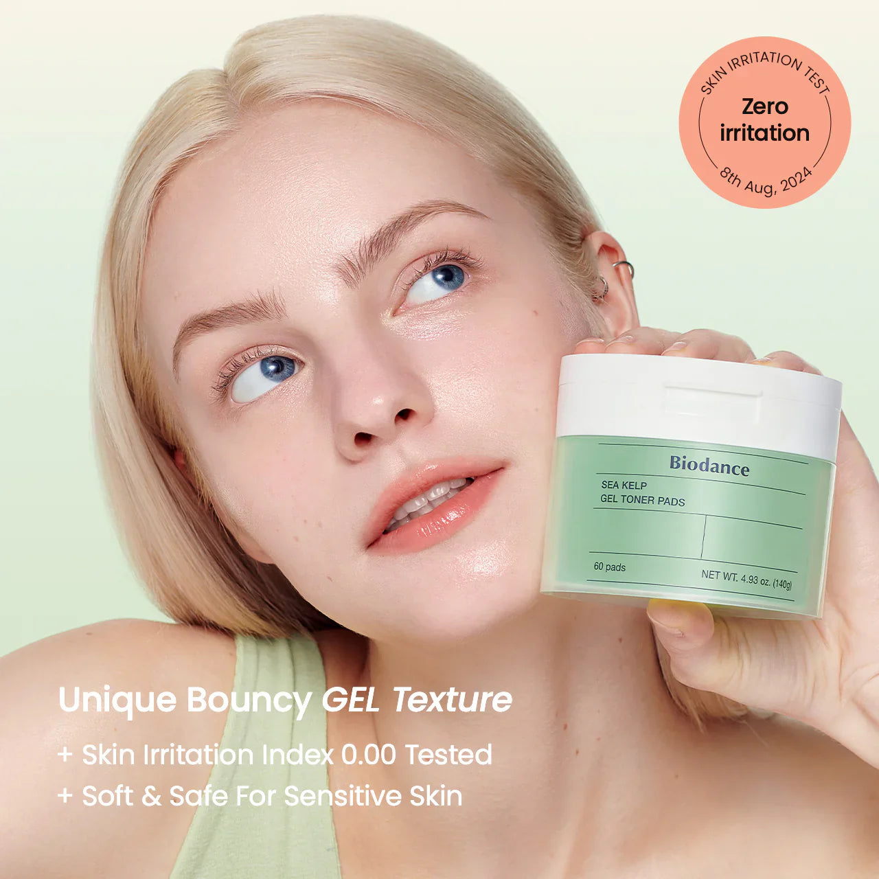 Biodance Sea Kelp Gel Toner Pad infused with sea kelp essence