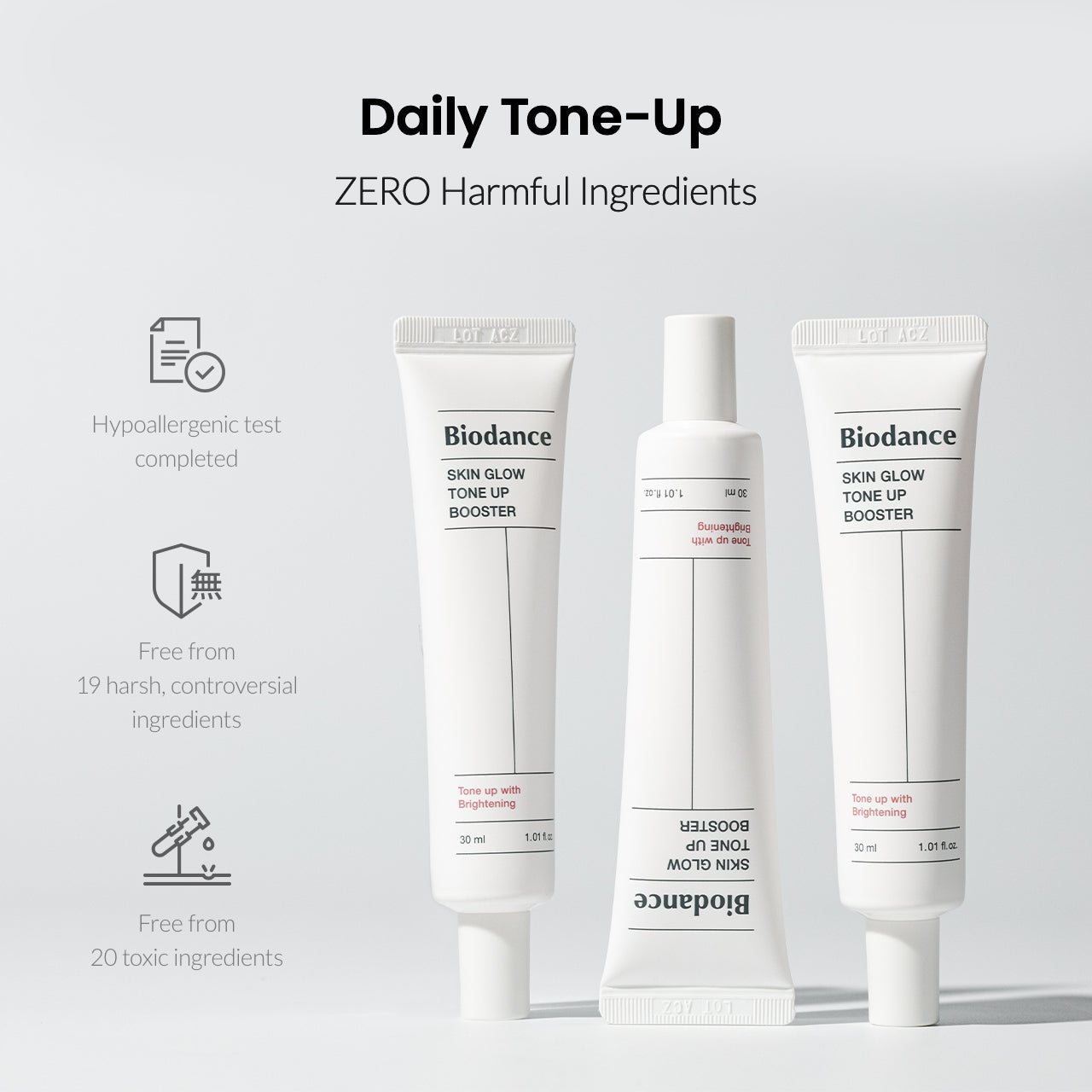 Biodance Skin Glow Tone Up Booster — brightening tone-up base for instant glow