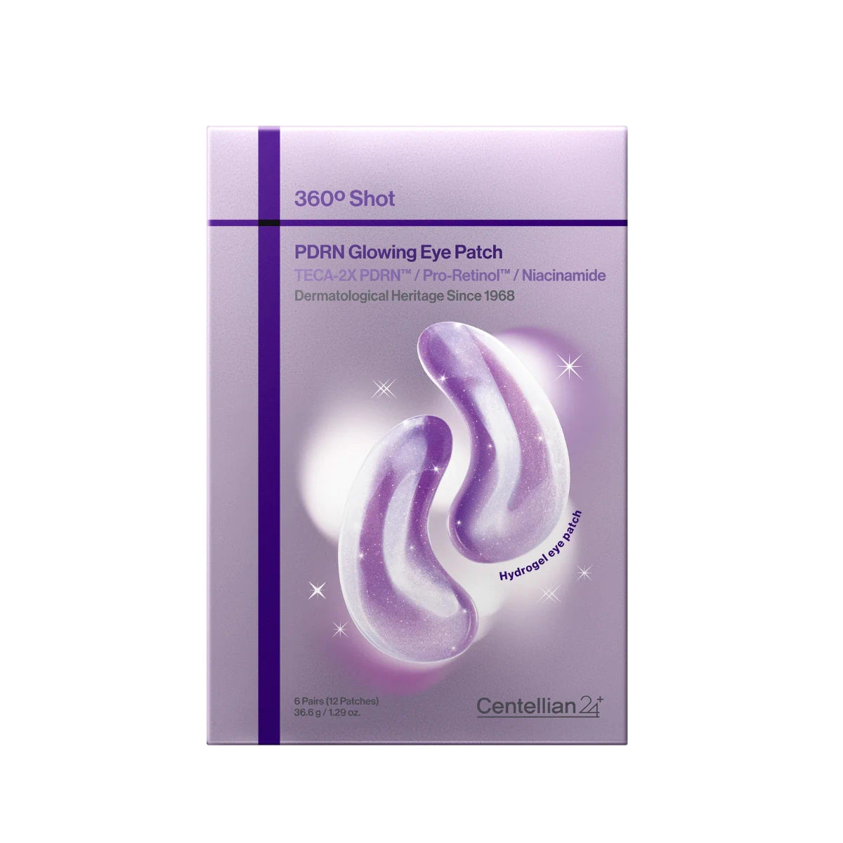 Centellian 24 360 Shot PDRN Glowing Eye Patch (6 Pairs) – hydrogel under-eye patches that de-puff and brighten dark circles