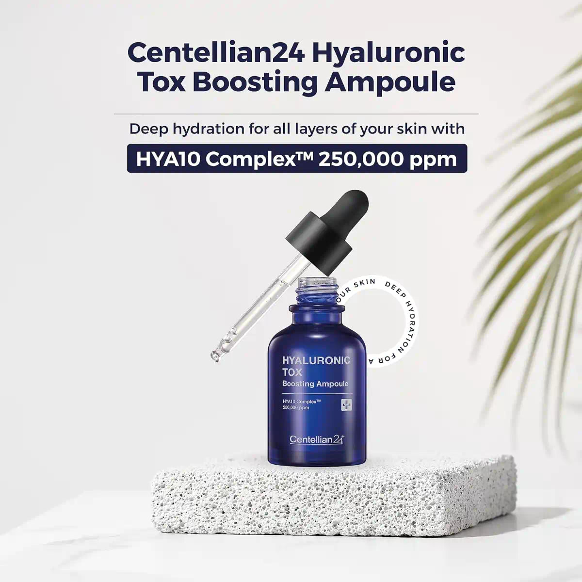 Key ingredients in Centellian 24 Hyaluronic Tox Boosting Ampoule: 10 types of hyaluronic acid, beta-glucan and peptides