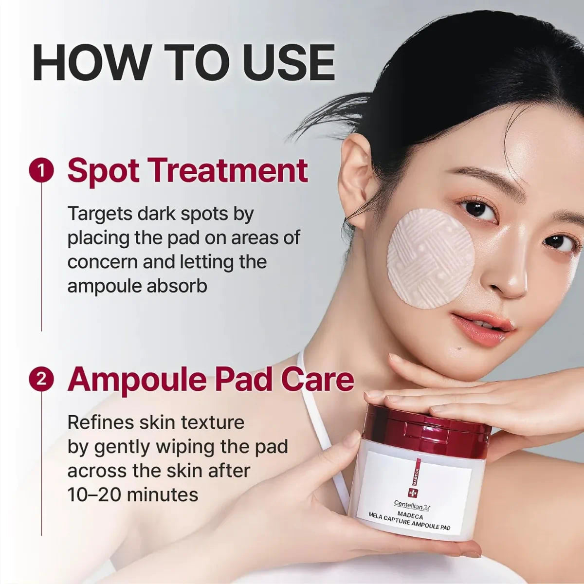 Centellian 24 Madeca Mela Capture Ampoule Pads 60-piece tub details