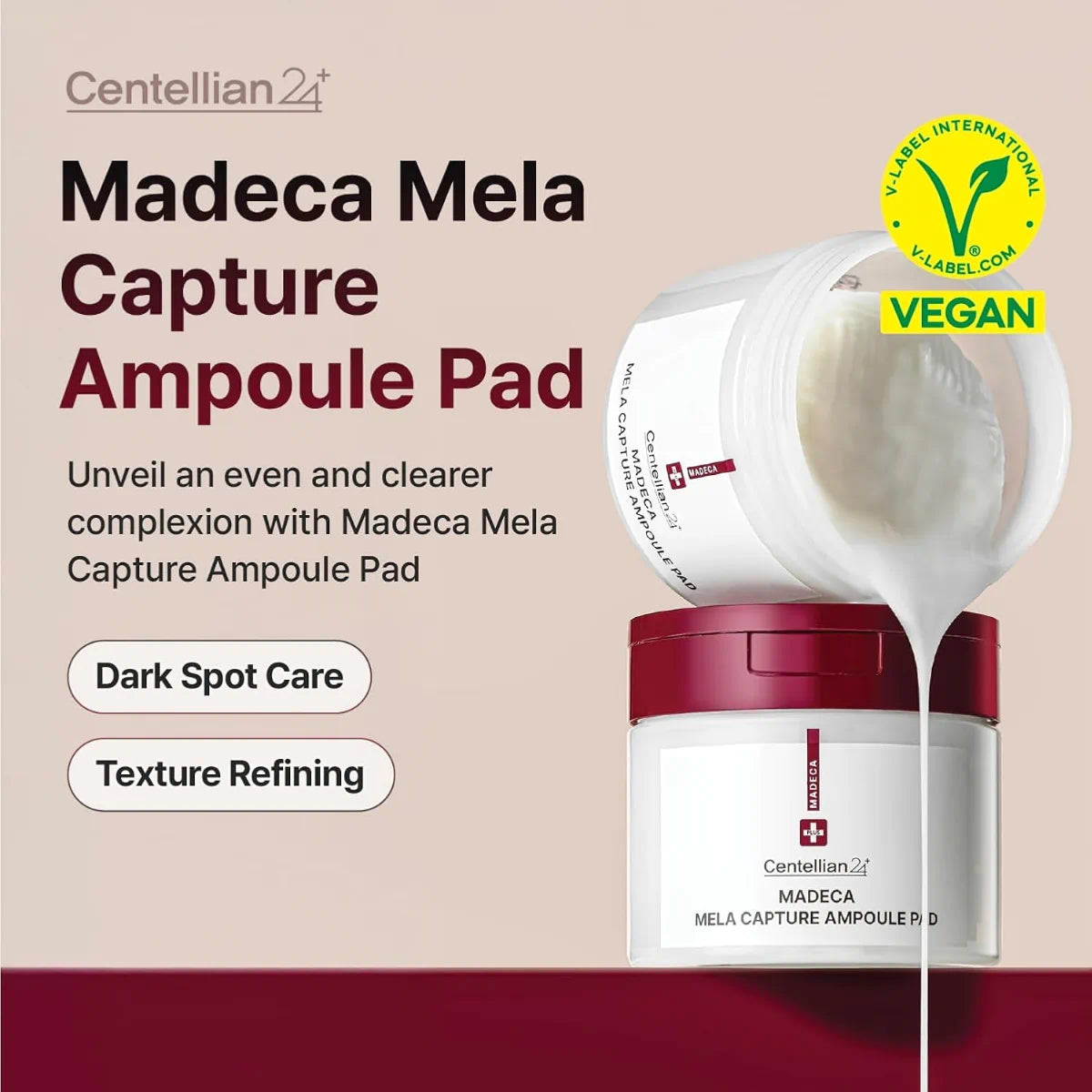 Centellian 24 Madeca Mela Capture Ampoule Pads 60pcs – ampoule-soaked pads that brighten tone and fade dark spots