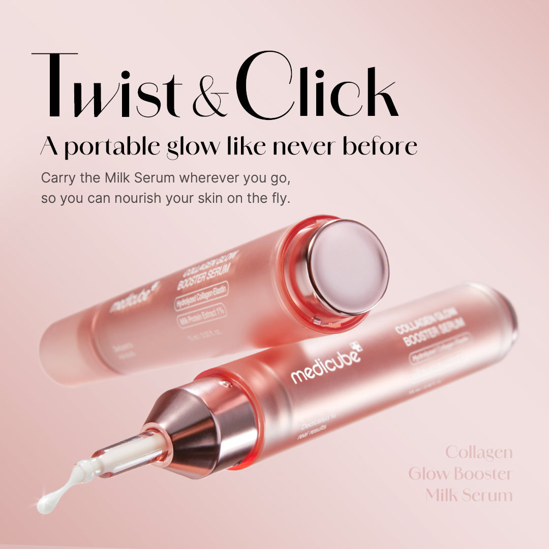 Milk protein and niacinamide booster serum that brightens and evens the look of skin tone