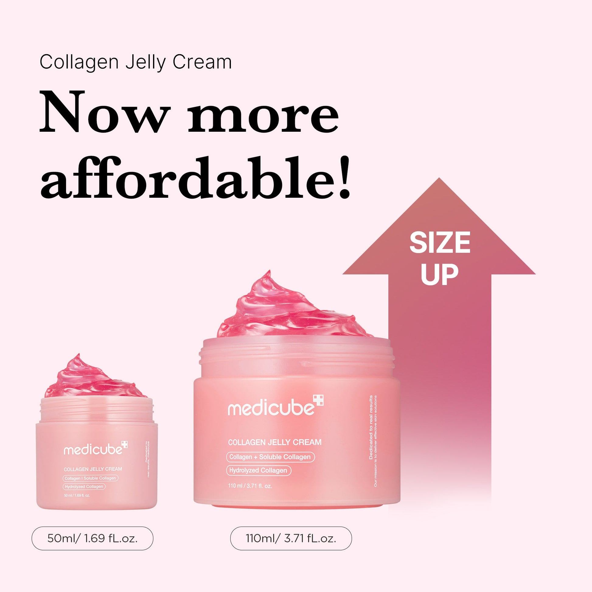 Niacinamide and freeze-dried collagen jelly cream for plumper, firmer-looking skin