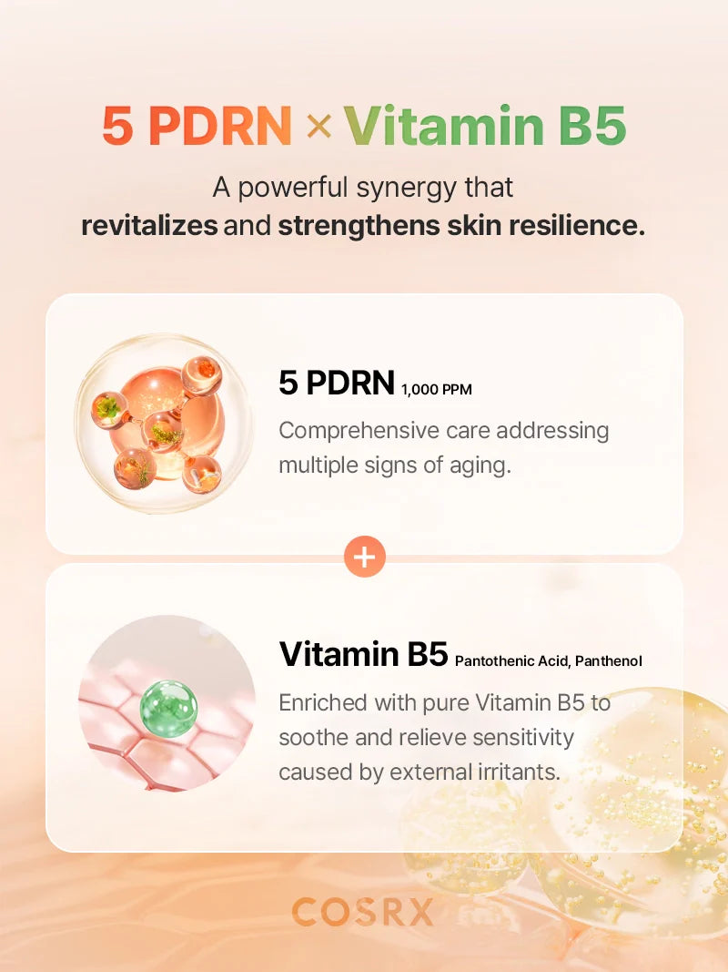 COSRX 5 PDRN B5 Vital Soothing Toner — revitalizes dull, tired skin
