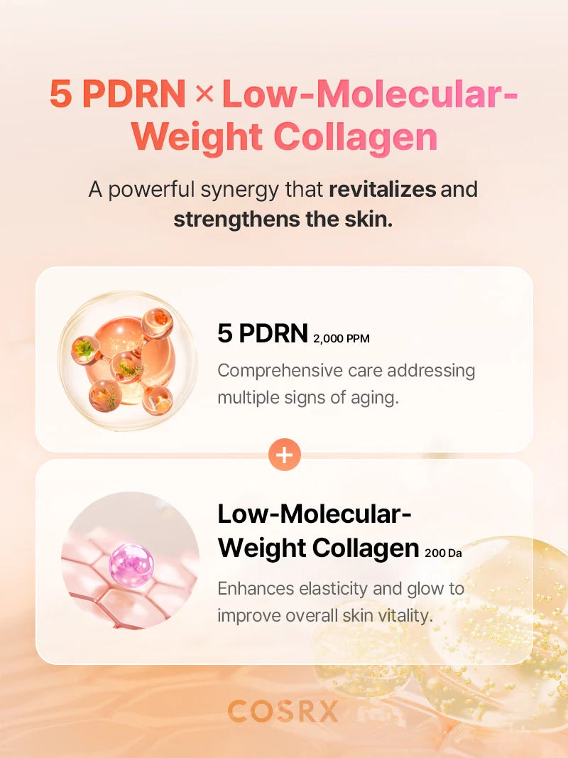 COSRX 5 PDRN Collagen Intense Vitalizing Serum — lightweight serum absorbs quickly