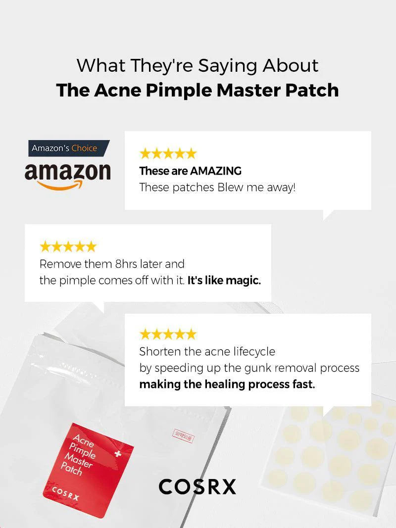 COSRX Acne Pimple Master — three patch sizes to fit any blemish