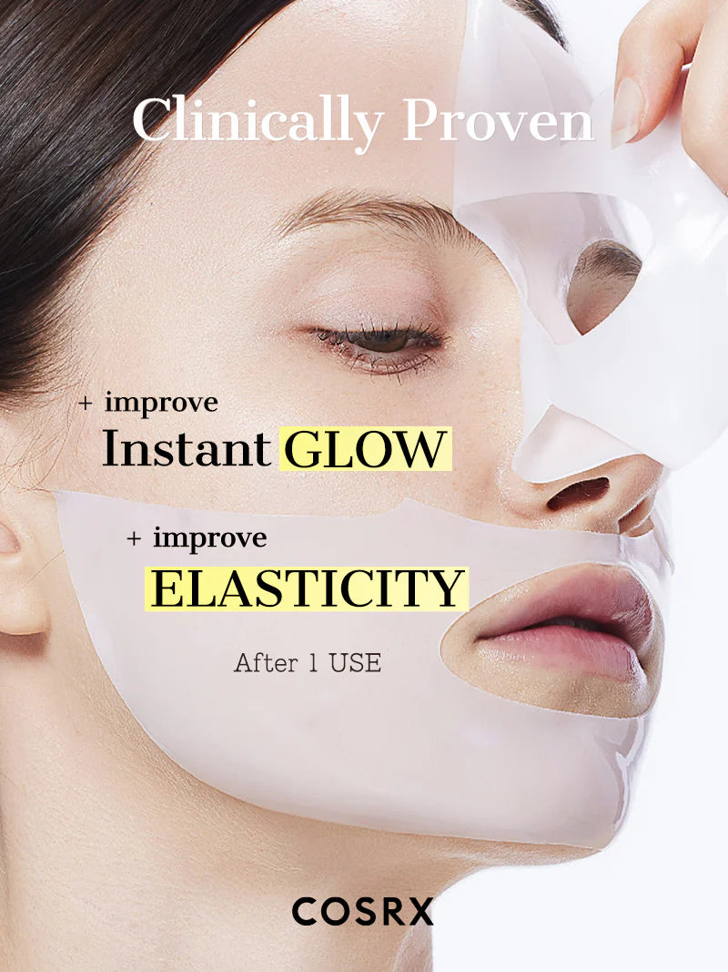 COSRX Advanced Snail Mucin Glass Glow Hydrogel Mask — soothes and comforts tired skin