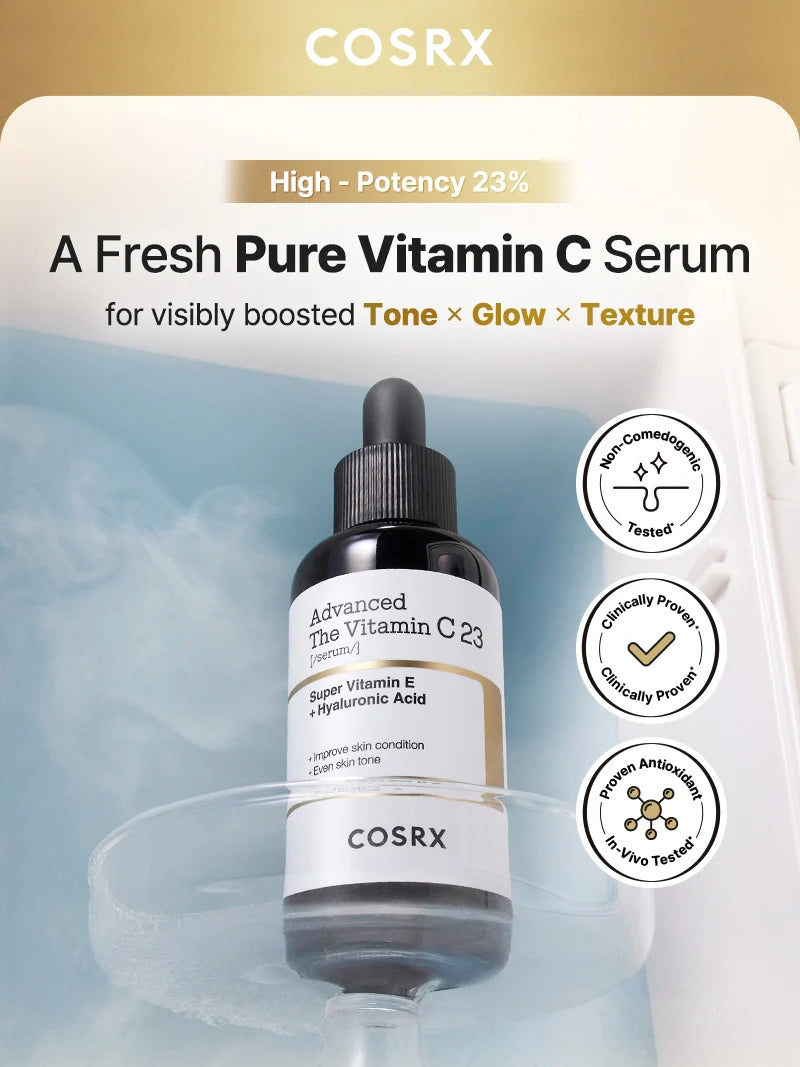 COSRX Advanced The Vitamin C 23 Serum — high-dose vitamin C brightens dull skin