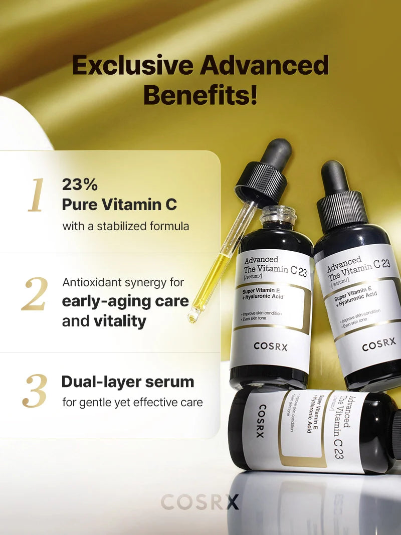 COSRX Advanced The Vitamin C 23 Serum — boosts radiance for a healthy, even glow