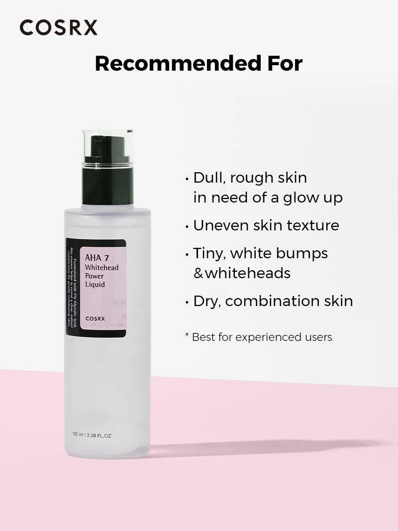 COSRX AHA 7 Whitehead Power Liquid — refines the look of pores over time