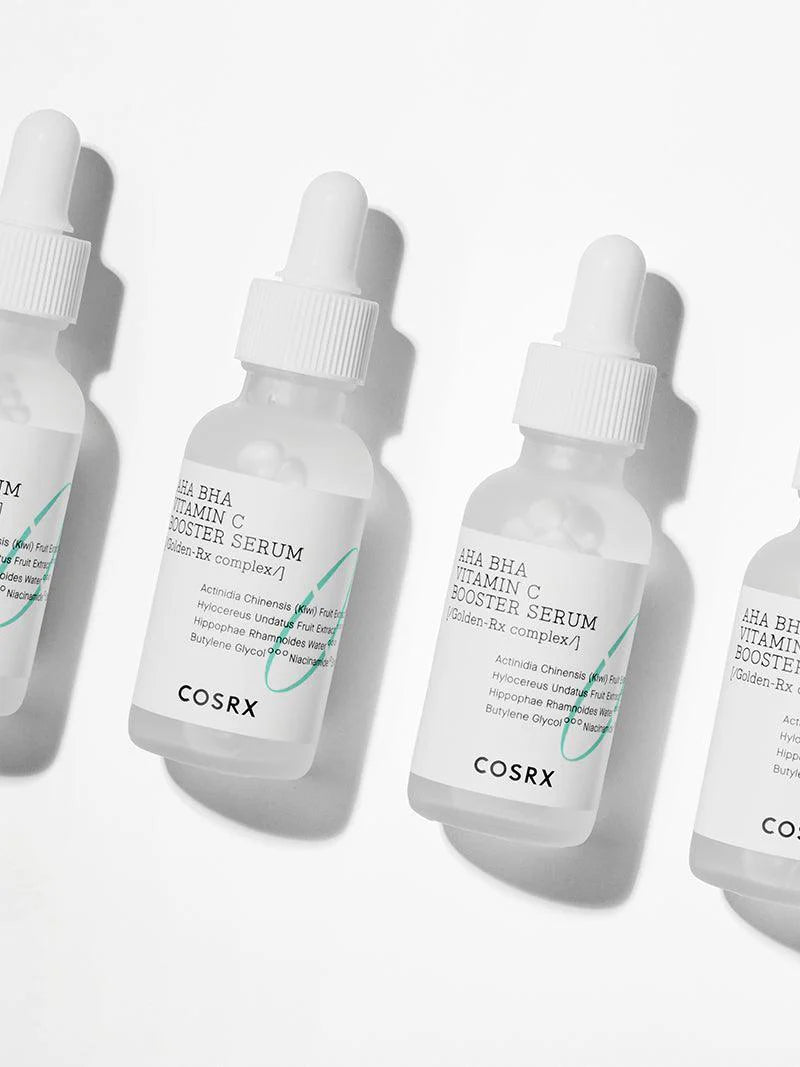 COSRX AHA BHA Vitamin C Booster Serum — AHA and BHA gently exfoliate for smoother skin