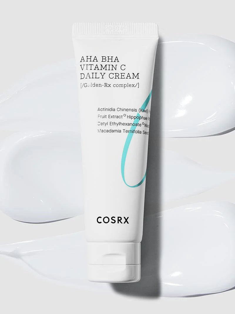 COSRX AHA BHA Vitamin C Daily Cream — AHA and BHA gently smooth skin texture