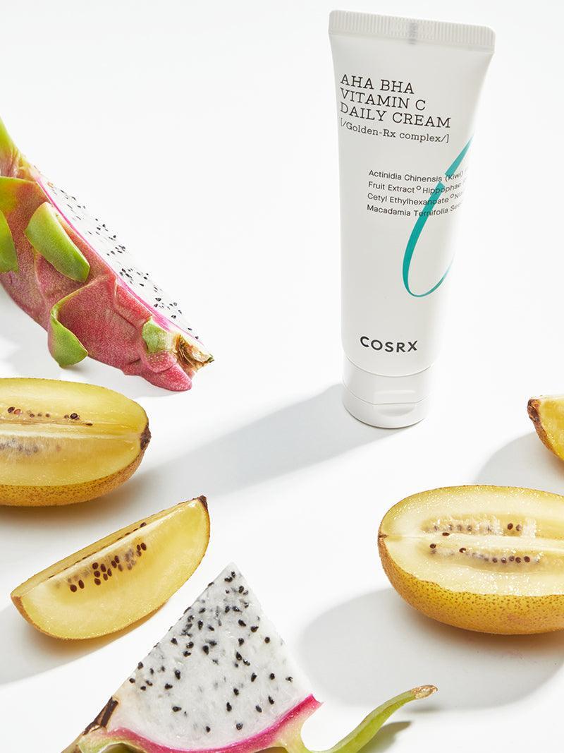 COSRX AHA BHA Vitamin C Daily Cream — lightweight cream absorbs without greasiness