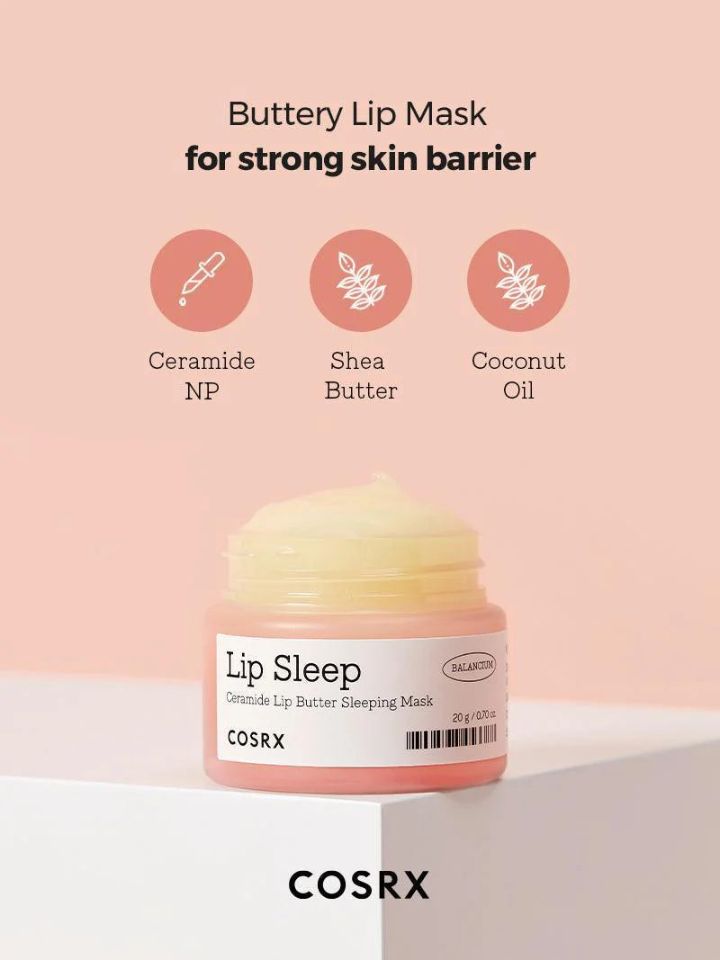 COSRX Balancium Ceramide Lip Butter Sleeping Mask — ceramides nourish and soften dry lips