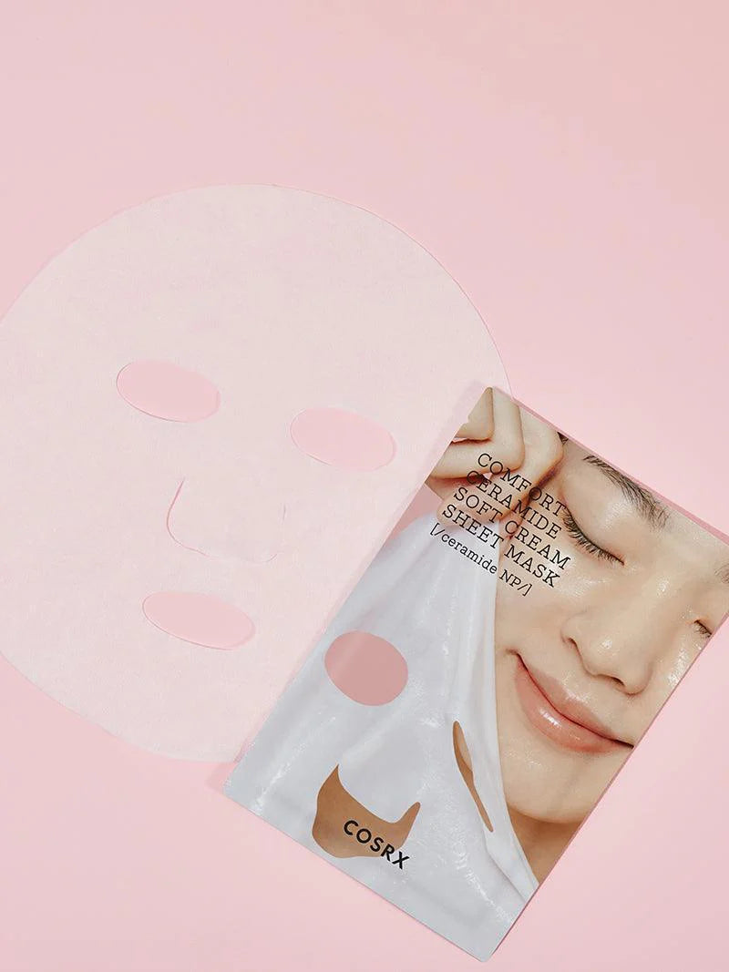 COSRX Balancium Comfort Ceramide Soft Cream Sheet Mask — soothes dry, sensitive skin