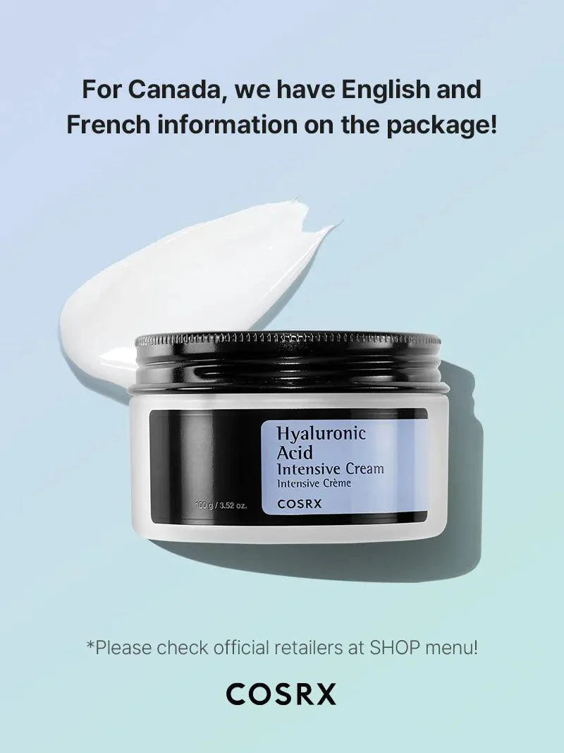 COSRX Hyaluronic Hydra Intensive Cream — how to use: apply as the last step, morning and night
