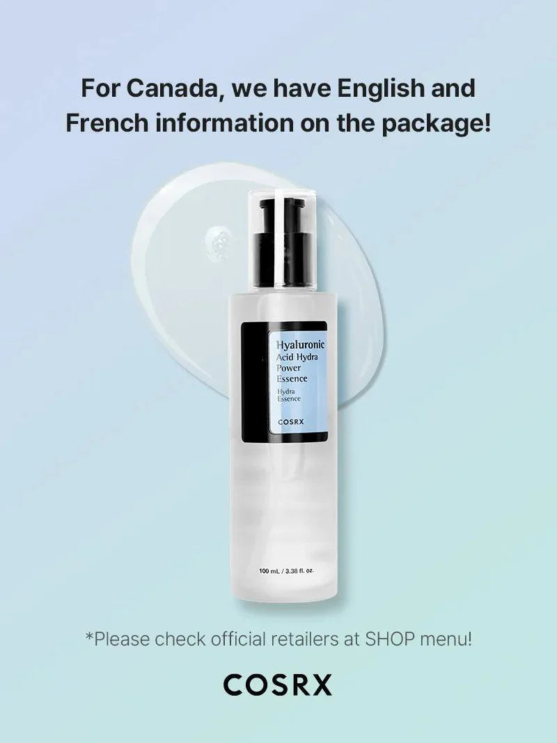 COSRX Hyaluronic Hydra Power Essence — how to use: apply after toner, patting in until absorbed