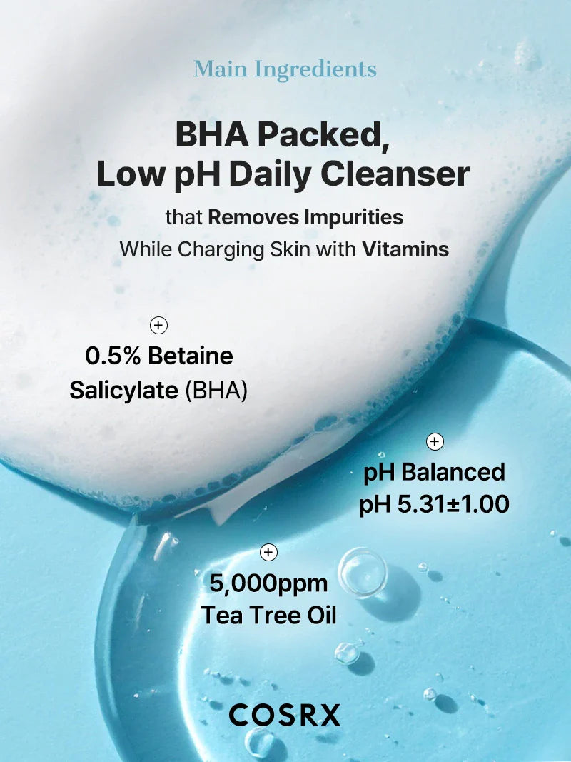 COSRX Low pH Good Morning Gel Cleanser — mild gel suits sensitive, daily use